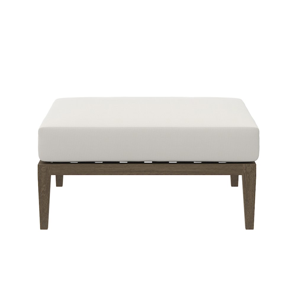 Northlake Outdoor Patio Teak Ottoman. Picture 4