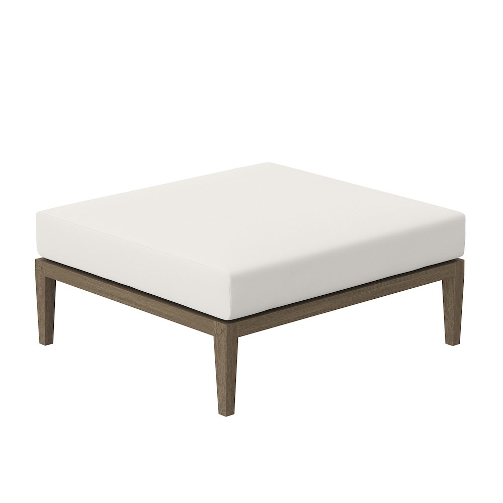 Northlake Outdoor Patio Teak Ottoman. Picture 5