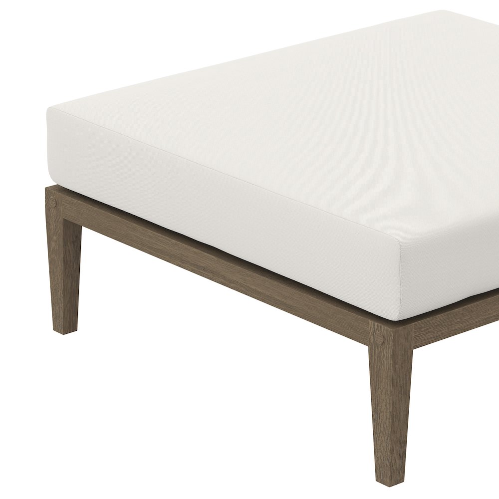 Northlake Outdoor Patio Teak Ottoman. Picture 6