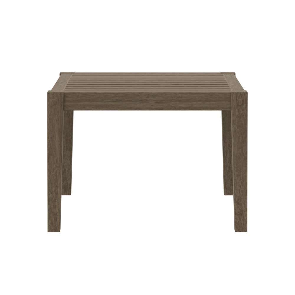 Northlake Square Outdoor Patio Teak Side Table. Picture 4