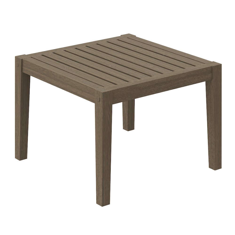 Northlake Square Outdoor Patio Teak Side Table. Picture 5