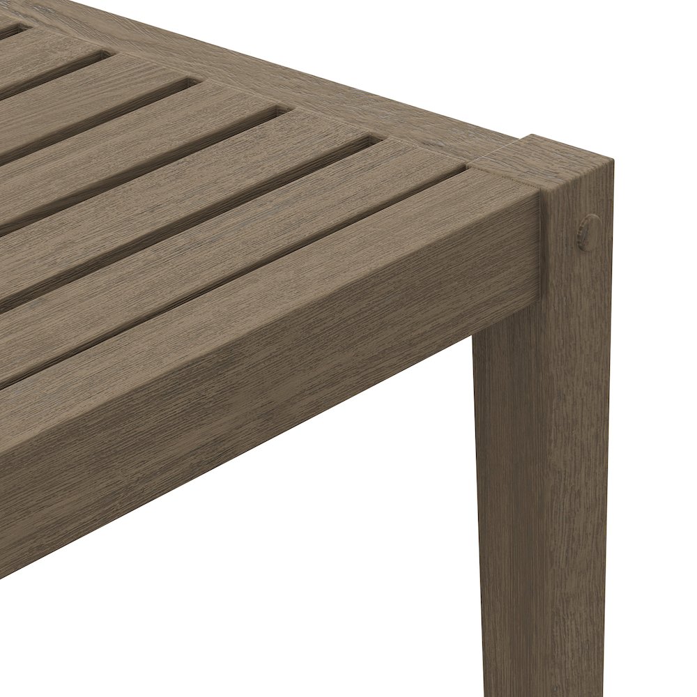 Northlake Square Outdoor Patio Teak Side Table. Picture 6