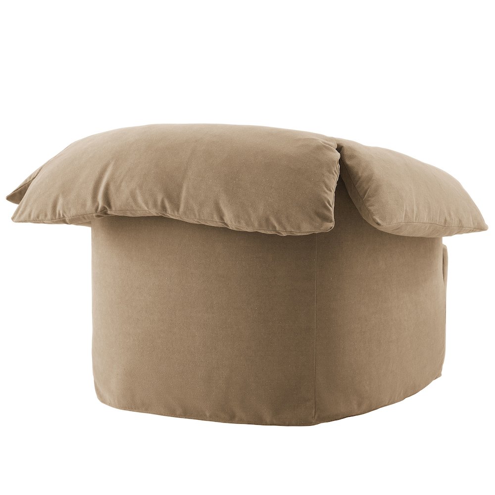 Lark Slipcovered Fabric Oversized Armchair. Picture 5