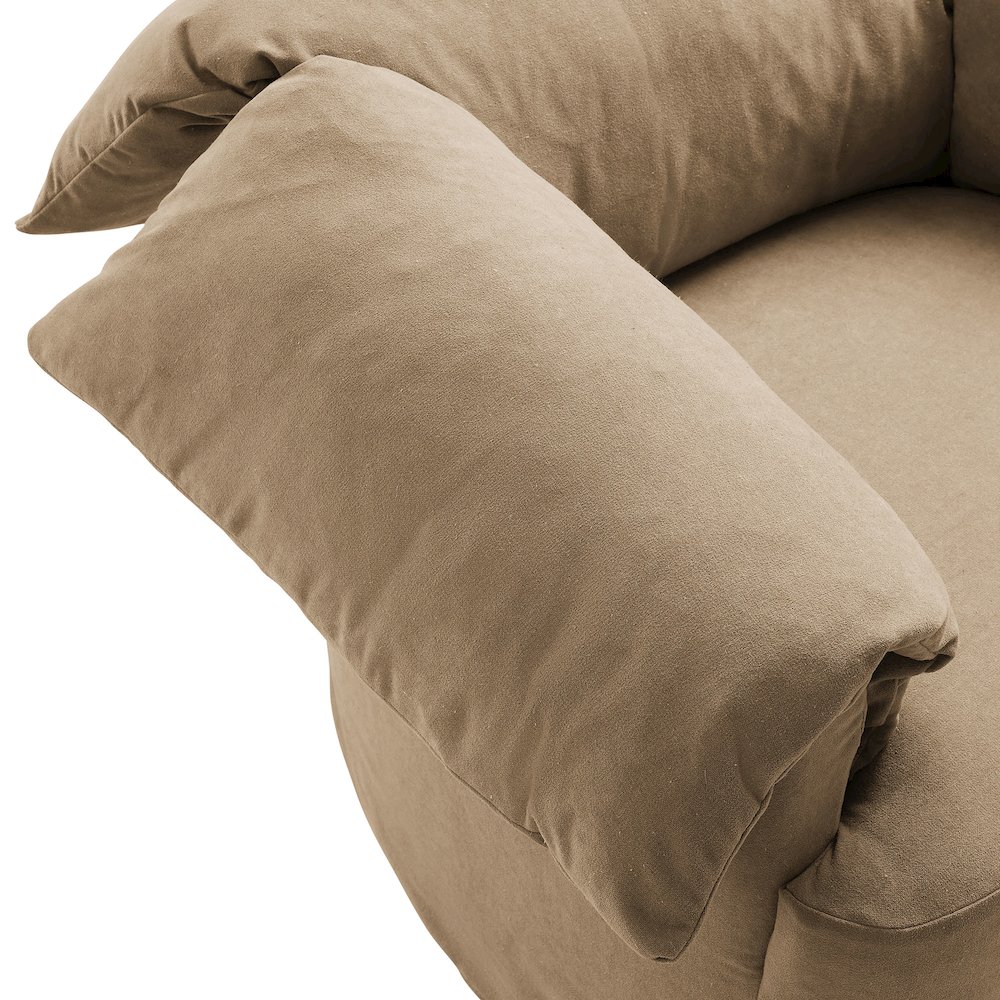 Lark Slipcovered Fabric Oversized Armchair. Picture 7