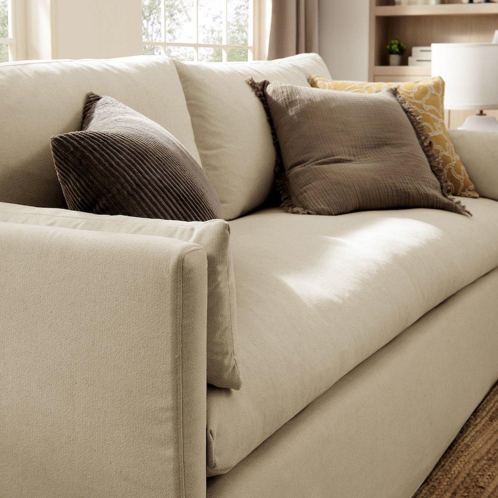 Wellfleet 85" Slipcovered Fabric Sofa. Picture 10