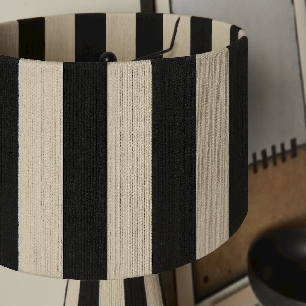 Renae Handwoven Cotton Thread Striped Table Lamp. Picture 10