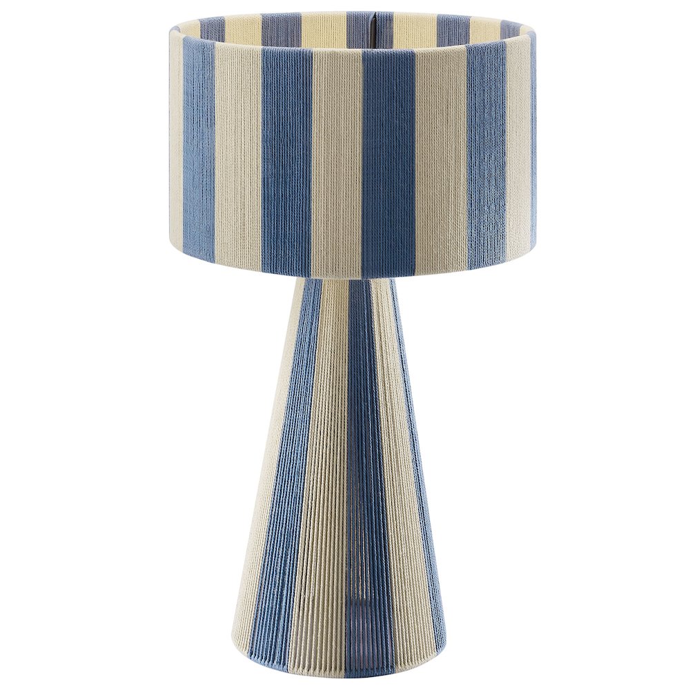 Renae Handwoven Cotton Thread Striped Table Lamp. Picture 4