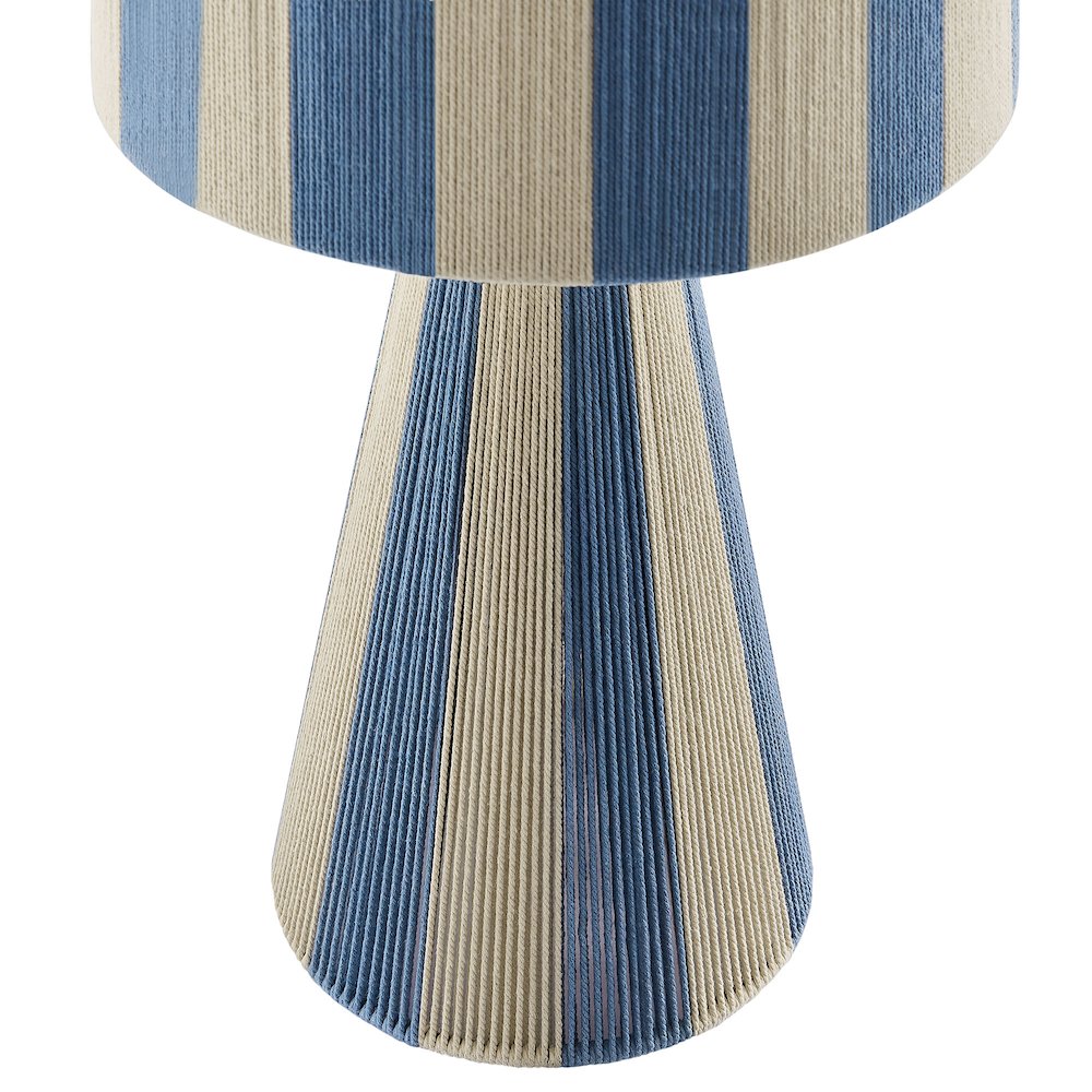 Renae Handwoven Cotton Thread Striped Table Lamp. Picture 5