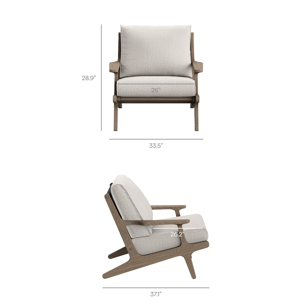 Saratoga 5-Piece Outdoor Patio Teak Wood Furniture Set. Picture 5