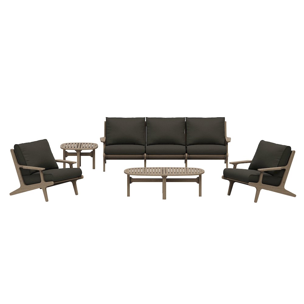 Saratoga 4-Piece Outdoor Patio Teak Wood Furniture Set