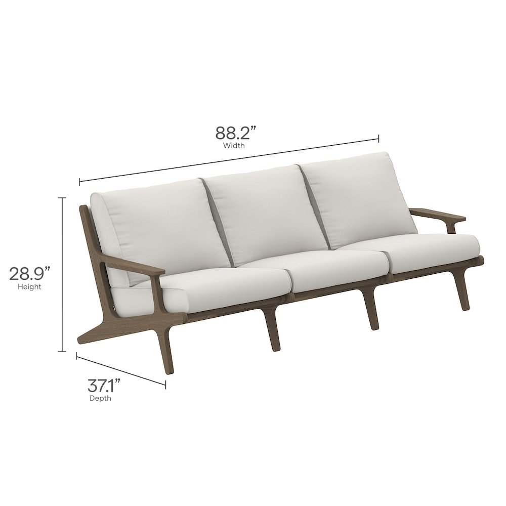 Saratoga 4-Piece Outdoor Patio Teak Wood Furniture Set. Picture 4