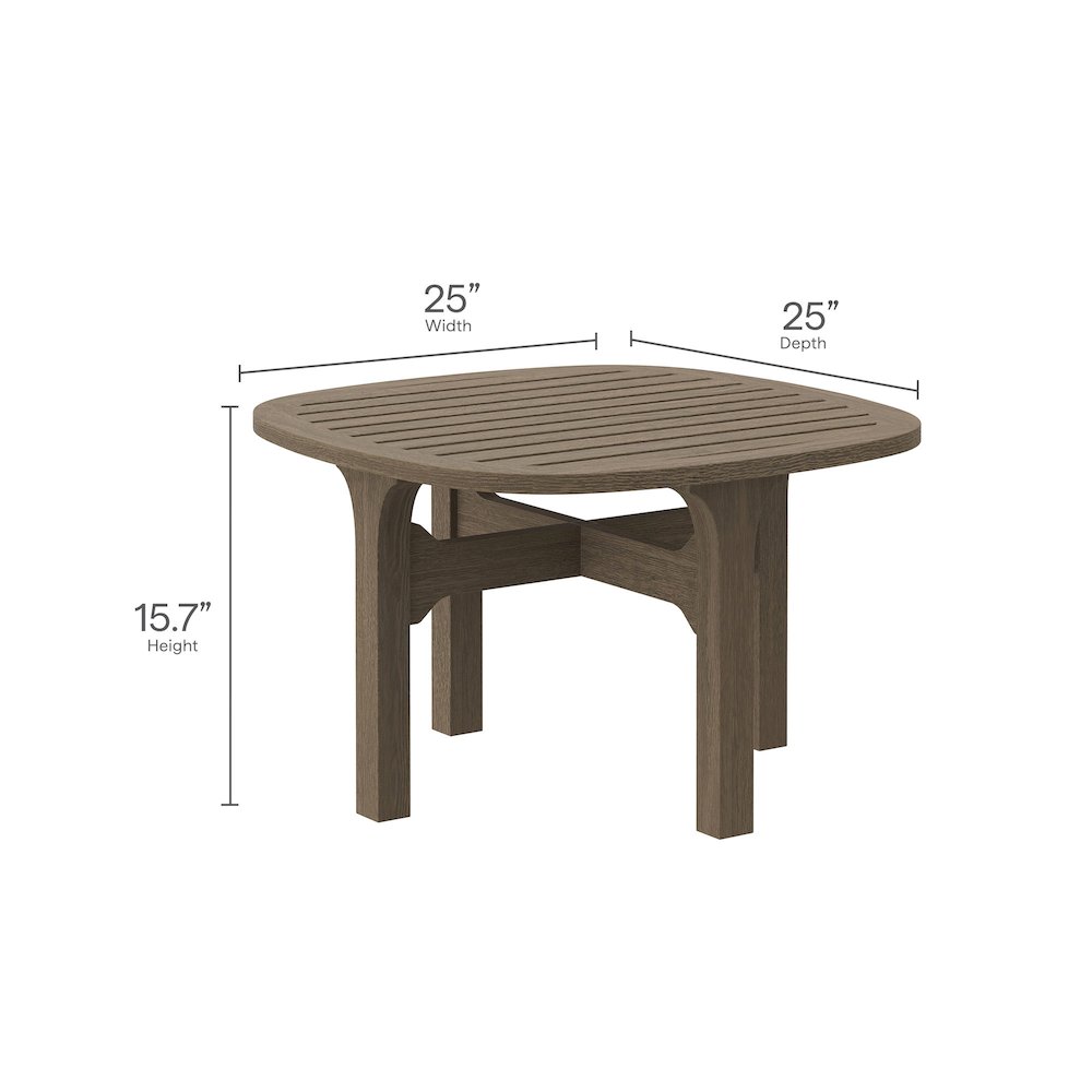 Saratoga 4-Piece Outdoor Patio Teak Wood Furniture Set. Picture 3
