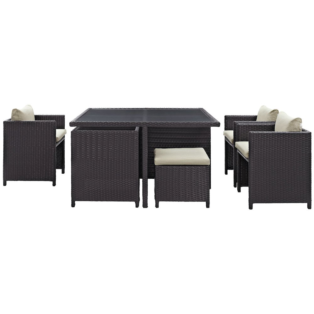 Inverse 9 Piece Outdoor Patio Dining Set. Picture 3