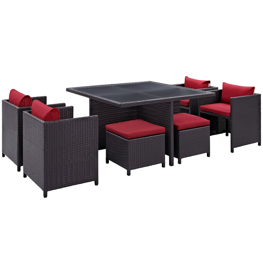 Inverse 9 Piece Outdoor Patio Dining Set. Picture 1