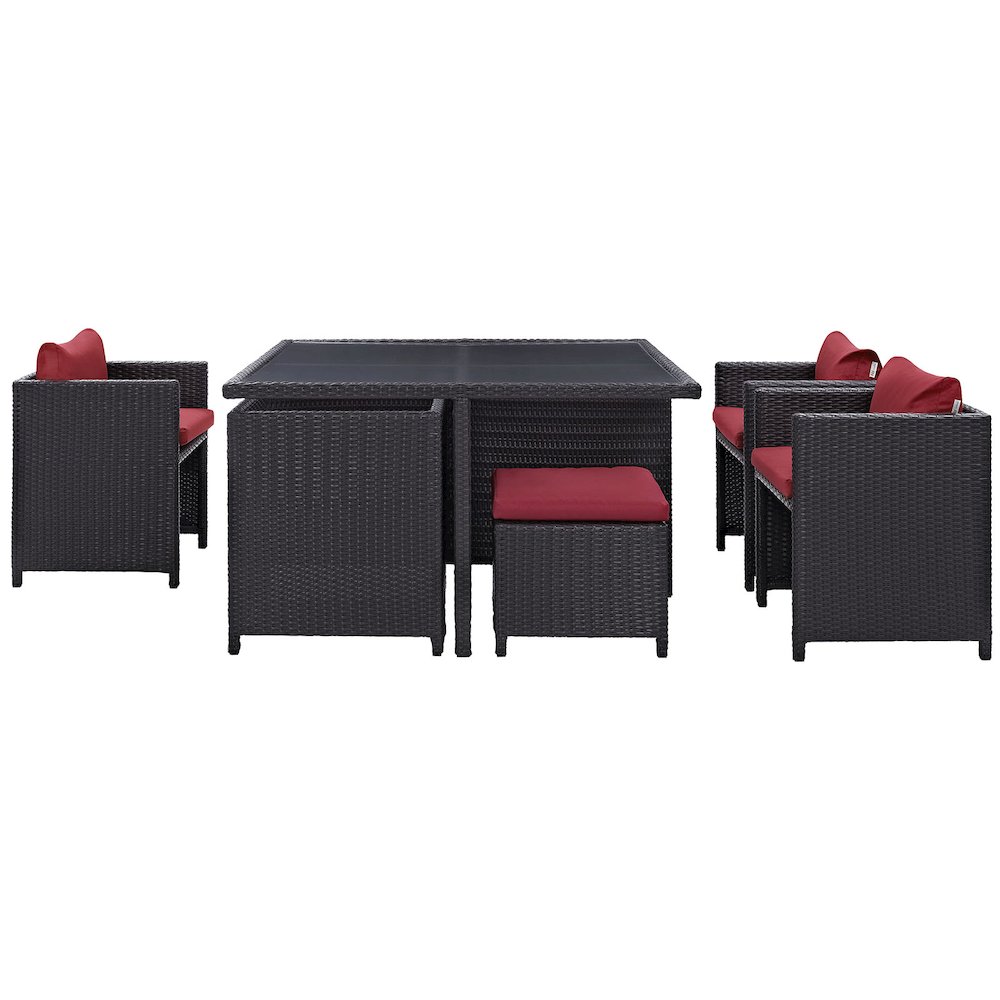 Inverse 9 Piece Outdoor Patio Dining Set. Picture 3