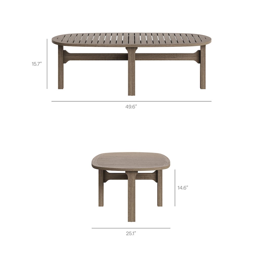 Saratoga 4-Piece Outdoor Patio Teak Wood Furniture Set. Picture 6