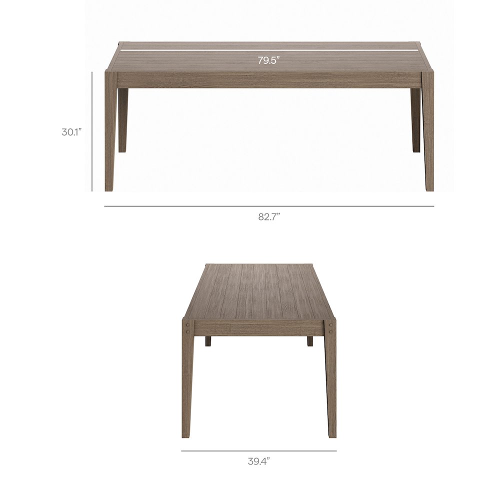 Northlake 9-Piece Outdoor Patio Teak Wood Dining Set. Picture 4