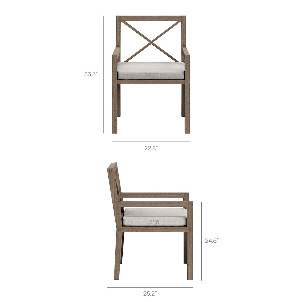 Northlake 9-Piece Outdoor Patio Teak Wood Dining Set. Picture 3