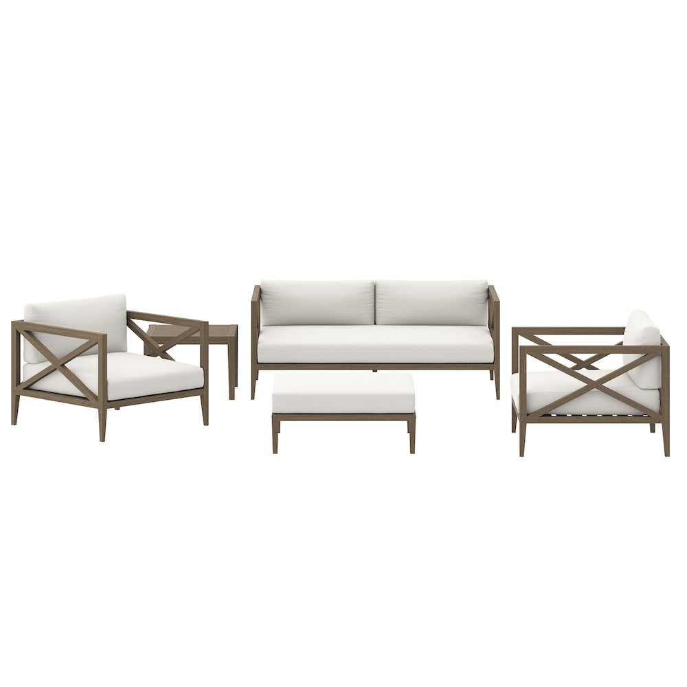 Northlake 5-Piece Outdoor Patio Teak Wood Furniture Set. Picture 1