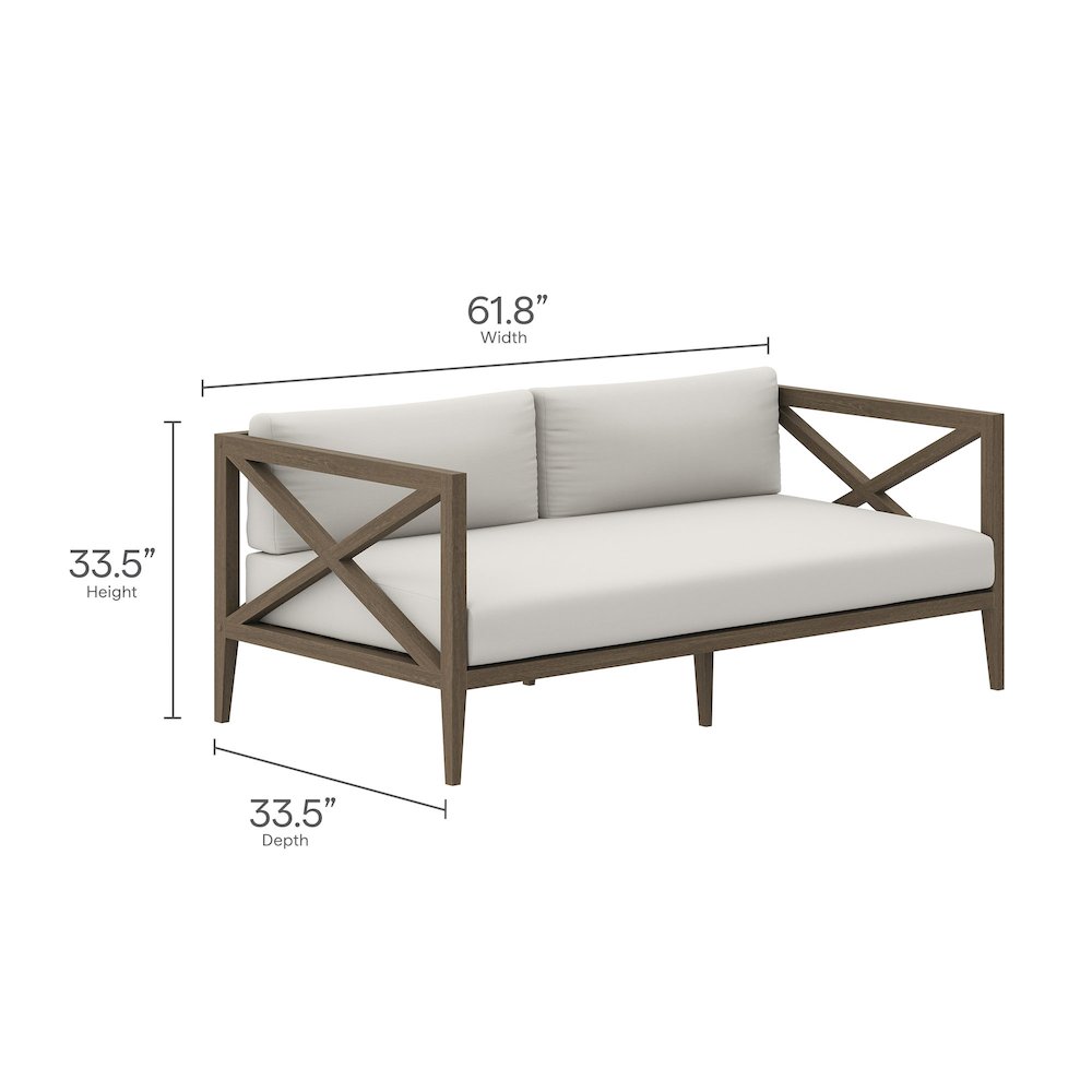 Northlake 5-Piece Outdoor Patio Teak Wood Furniture Set. Picture 4