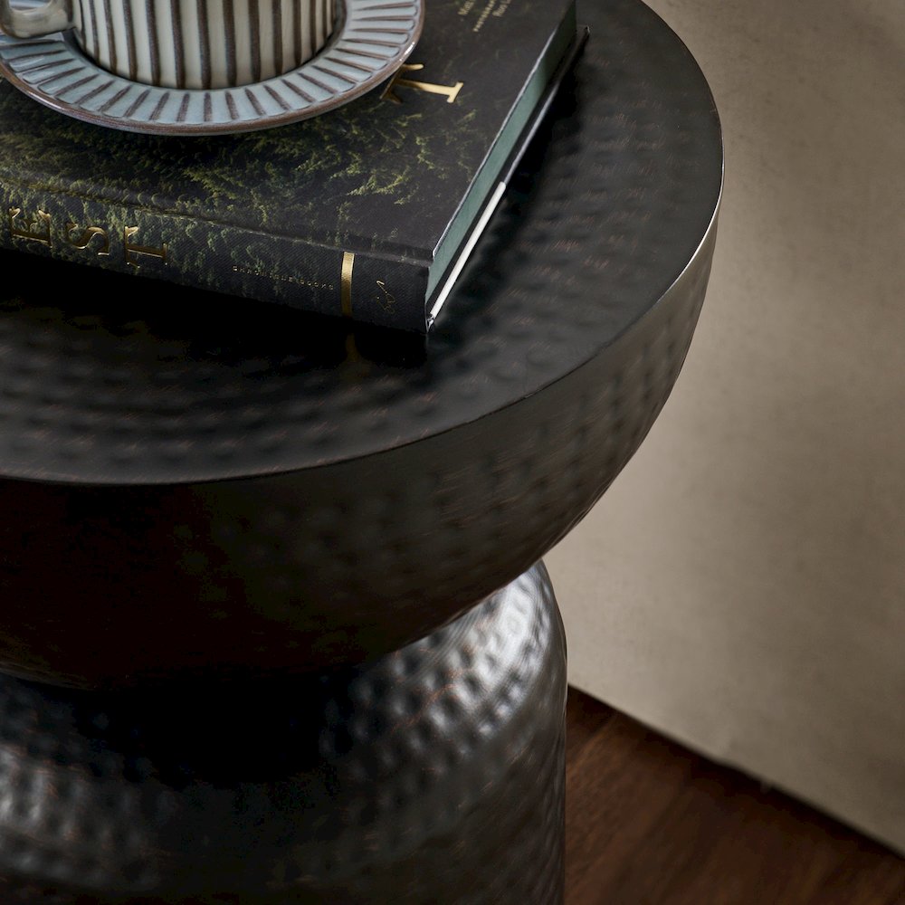 Mella Metal Hammered Side Table. Picture 7