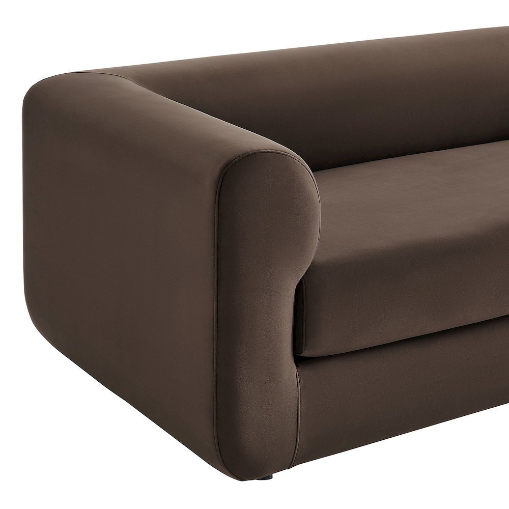 Leif 89" Performance Velvet Upholstered Sofa. Picture 7