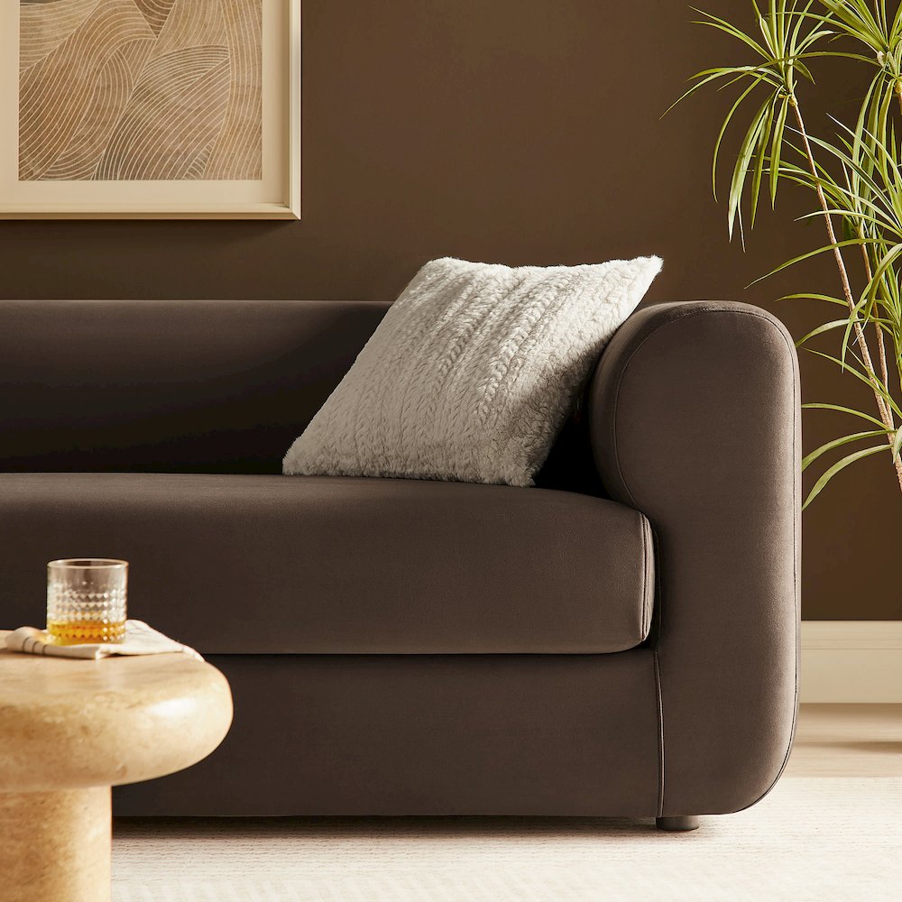 Leif 89" Performance Velvet Upholstered Sofa. Picture 9