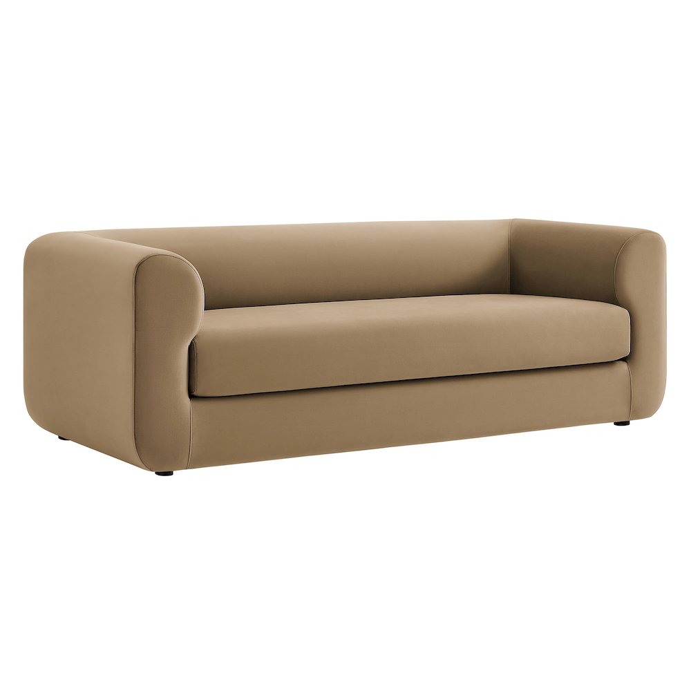 Leif 89" Performance Velvet Upholstered Sofa. Picture 1