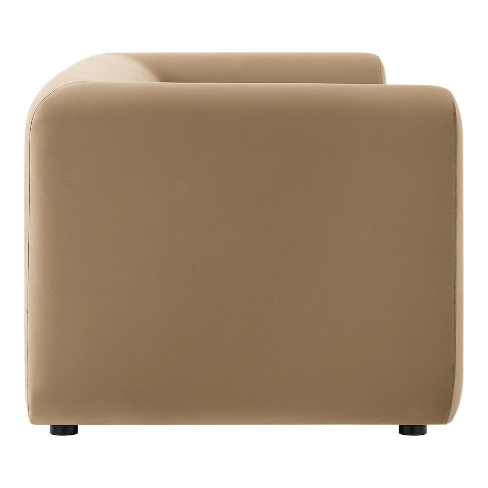 Leif 89" Performance Velvet Upholstered Sofa. Picture 4