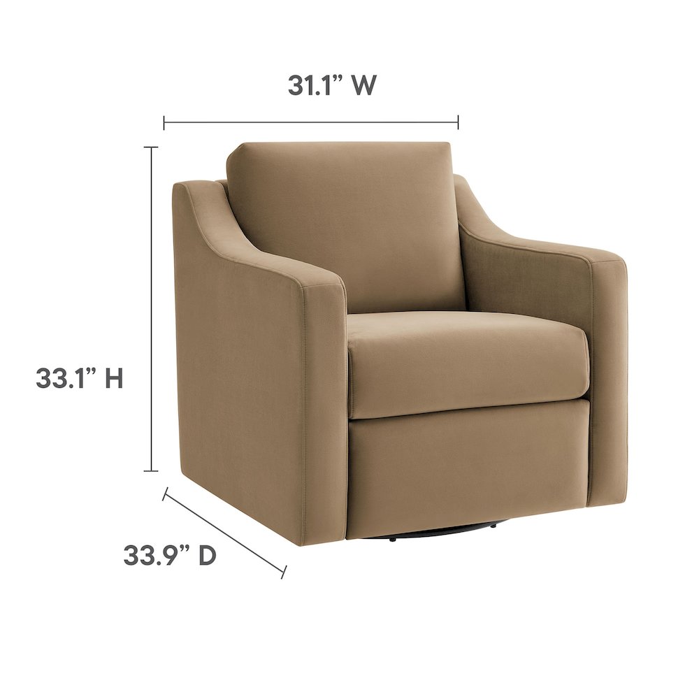 Liora Performance Velvet Armchair. Picture 2
