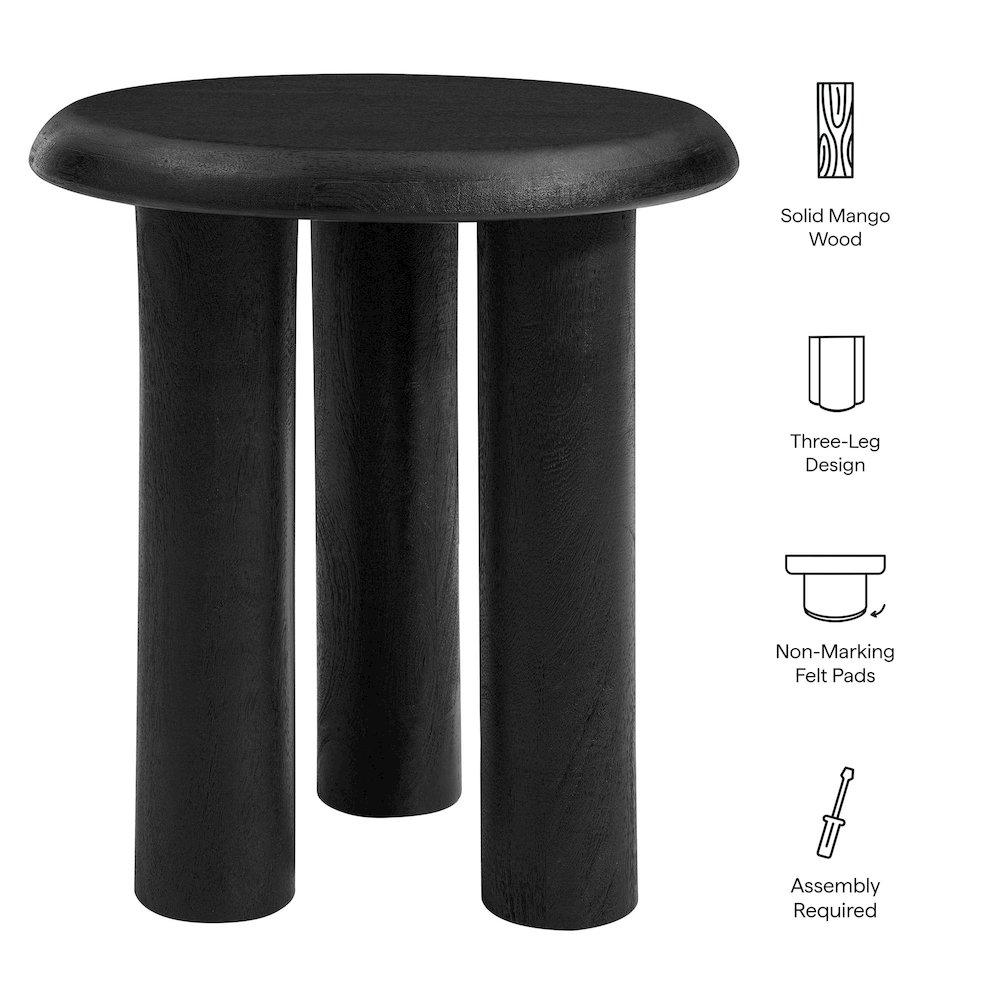 Mavina Mango Wood Side Table. Picture 2