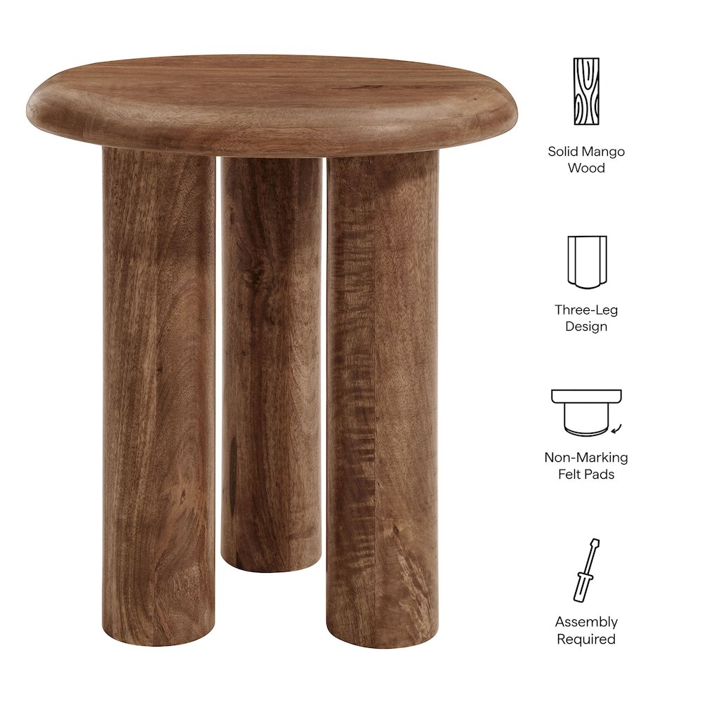 Mavina Mango Wood Side Table. Picture 2