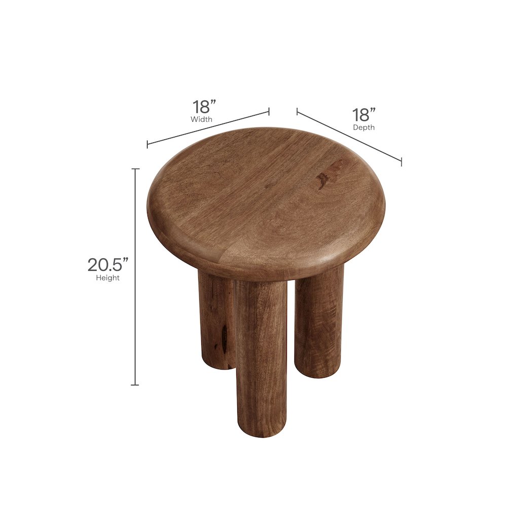 Mavina Mango Wood Side Table. Picture 3