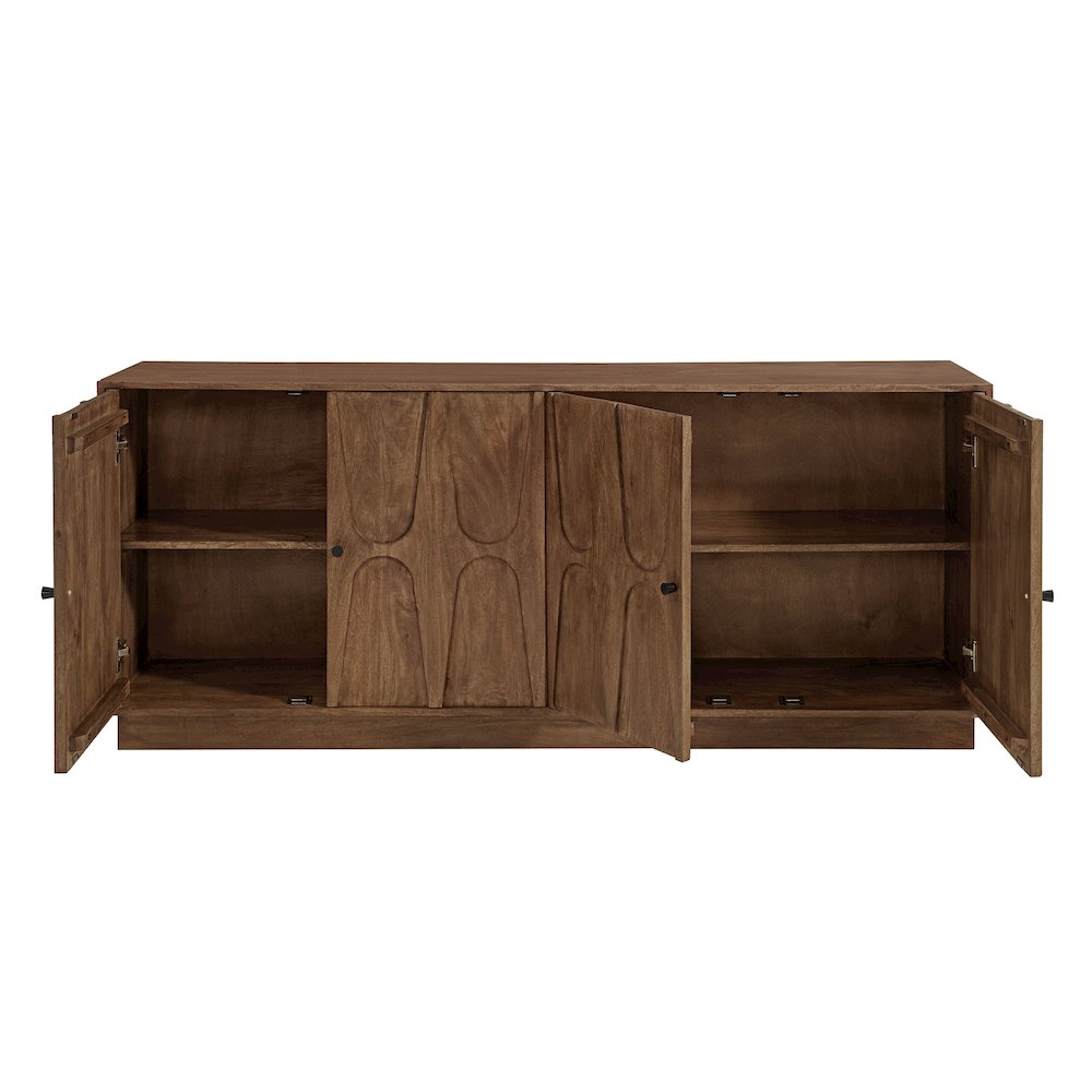 Veda 72" Mango Wood Sideboard Cabinet. Picture 6
