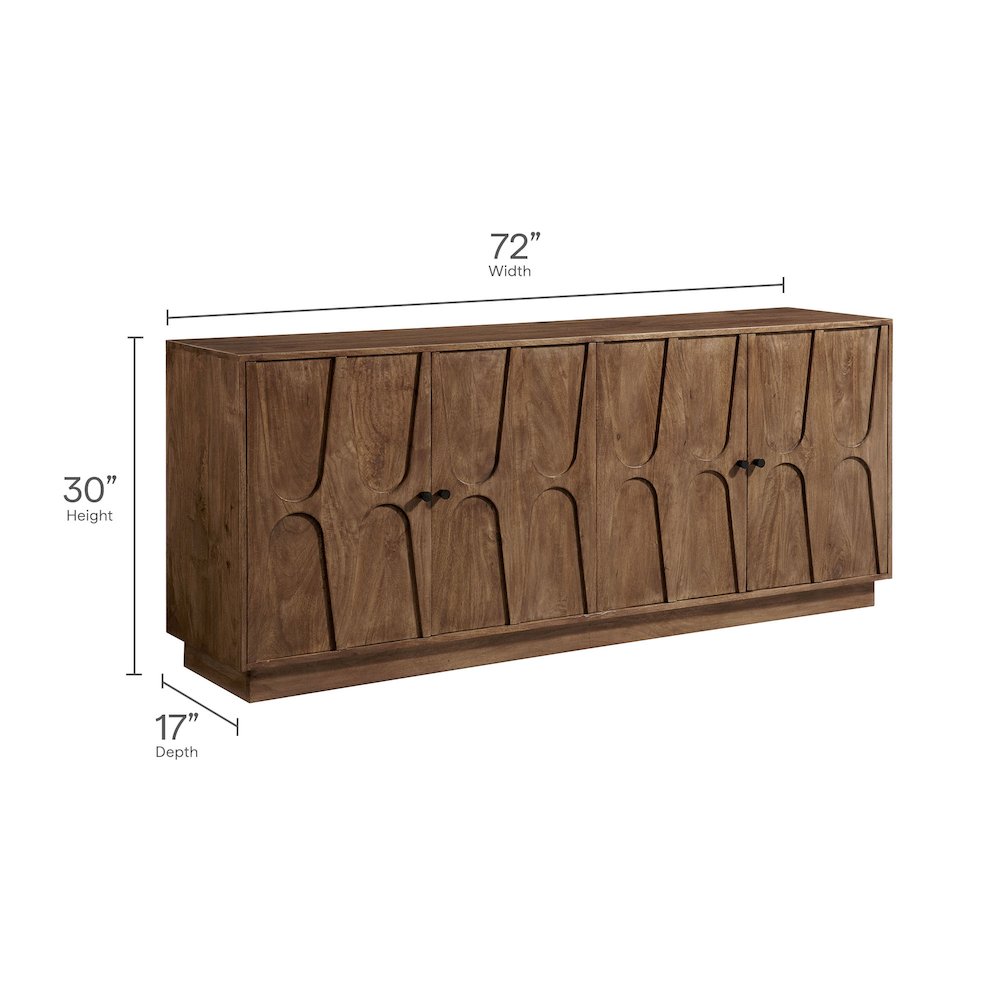 Veda 72" Mango Wood Sideboard Cabinet. Picture 3