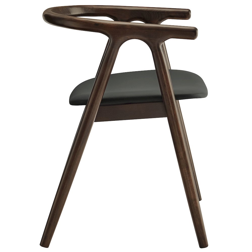 Henry Vegan Leather and Wood Dining Chair. Picture 4