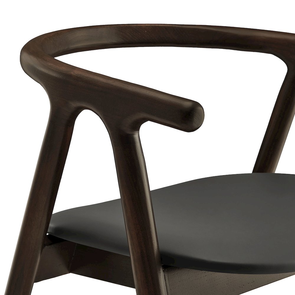 Henry Vegan Leather and Wood Dining Chair. Picture 7
