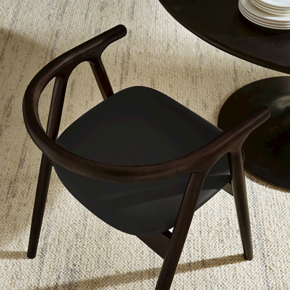Henry Vegan Leather and Wood Dining Chair. Picture 9