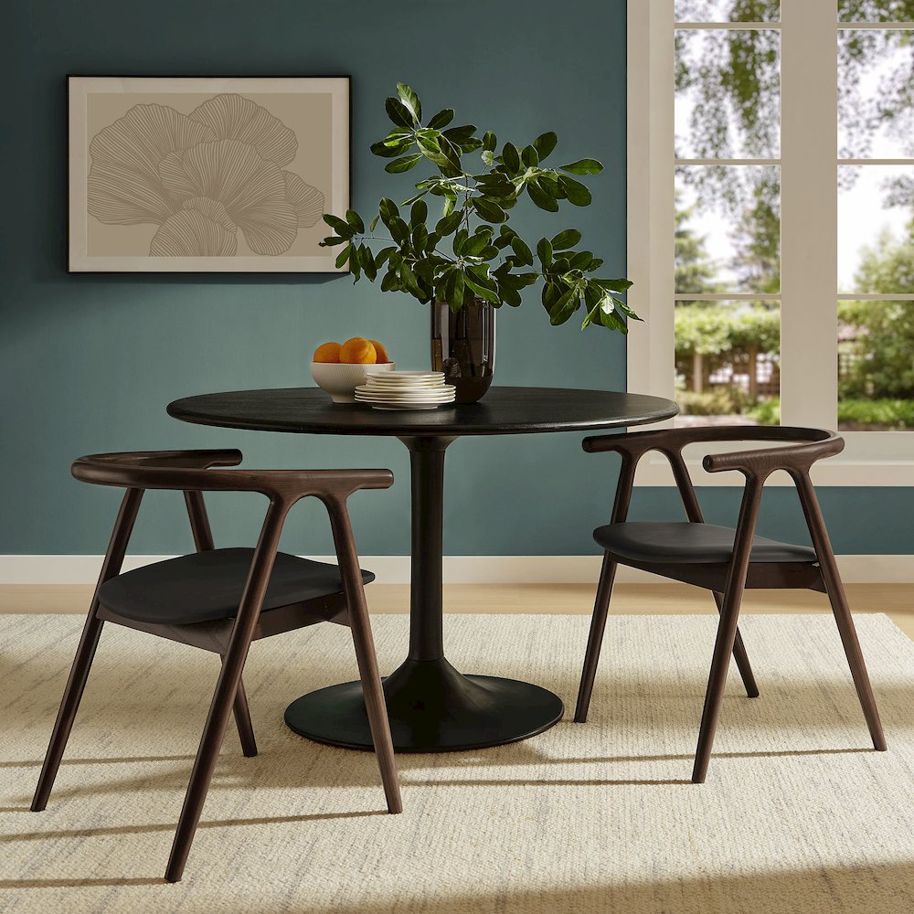 Henry Vegan Leather and Wood Dining Chair. Picture 8