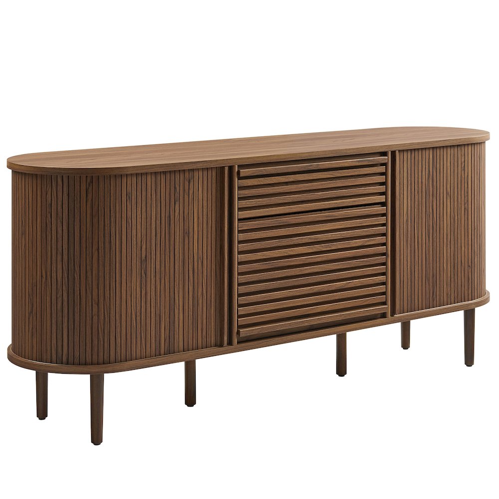 Harlan 67" Fluted Oval Sideboard Cabinet. Picture 1