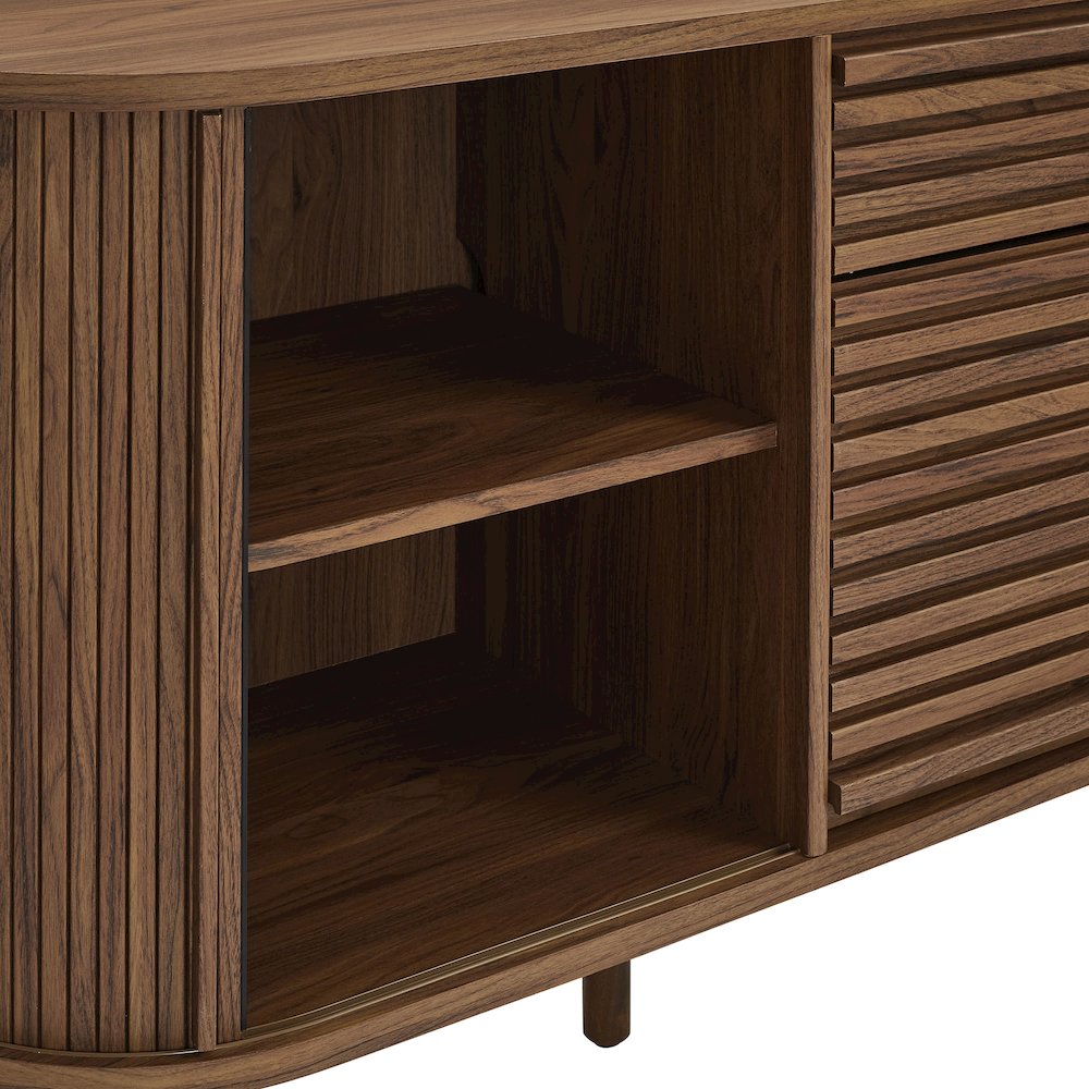 Harlan 67" Fluted Oval Sideboard Cabinet. Picture 8