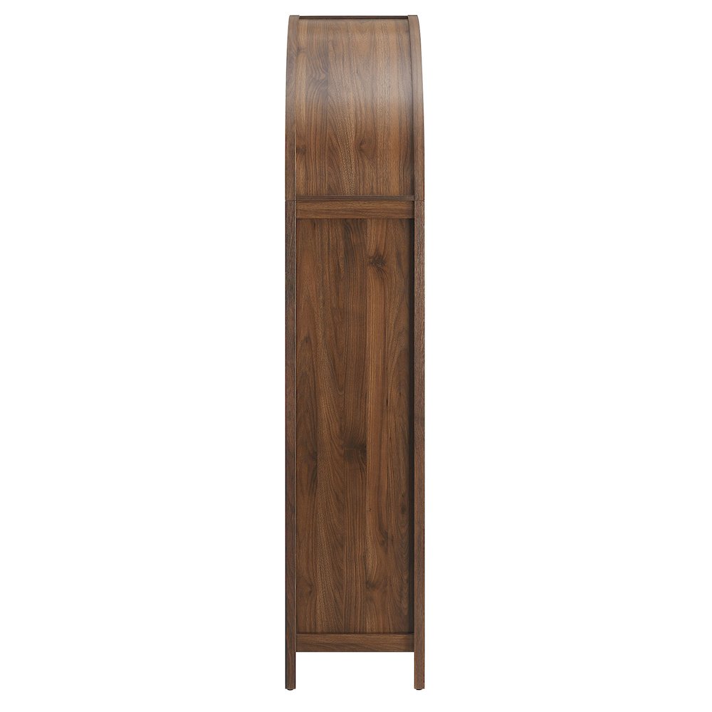 Calista 79" Tall Wide Rattan Arched Storage Cabinet. Picture 4