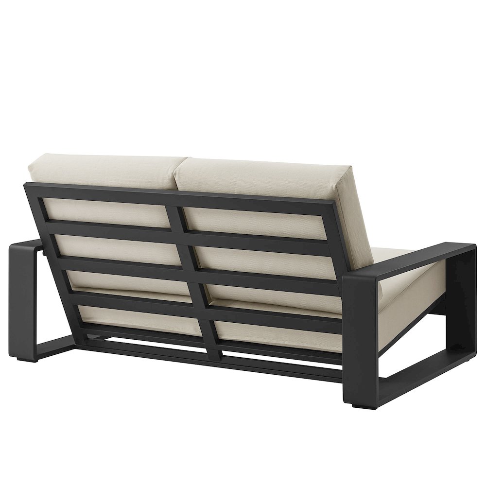 Lirienne Outdoor Patio Aluminum Loveseat. Picture 5