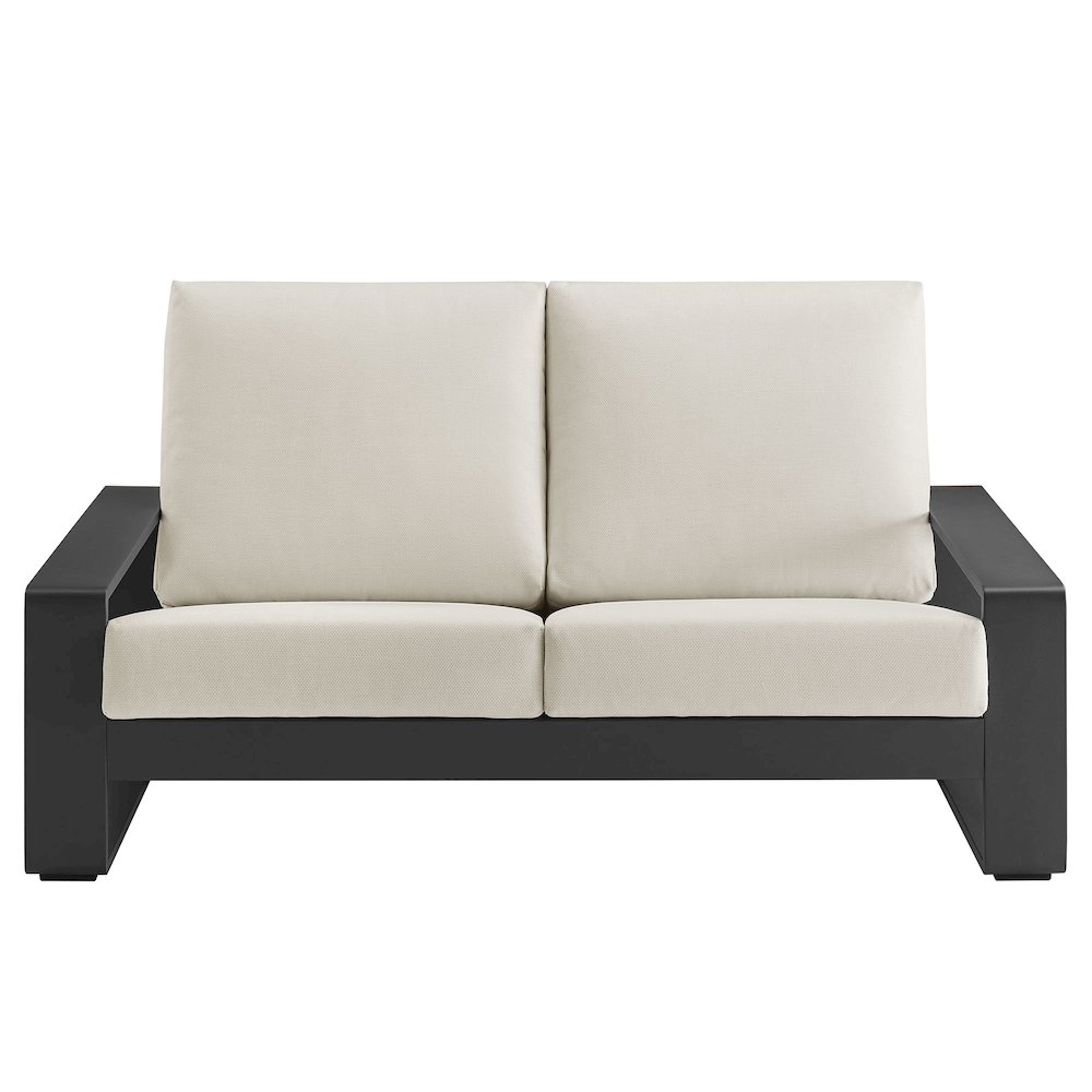Lirienne Outdoor Patio Aluminum Loveseat. Picture 6