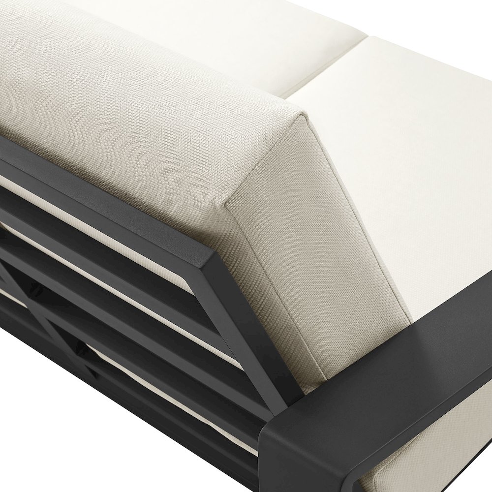 Lirienne Outdoor Patio Aluminum Loveseat. Picture 7
