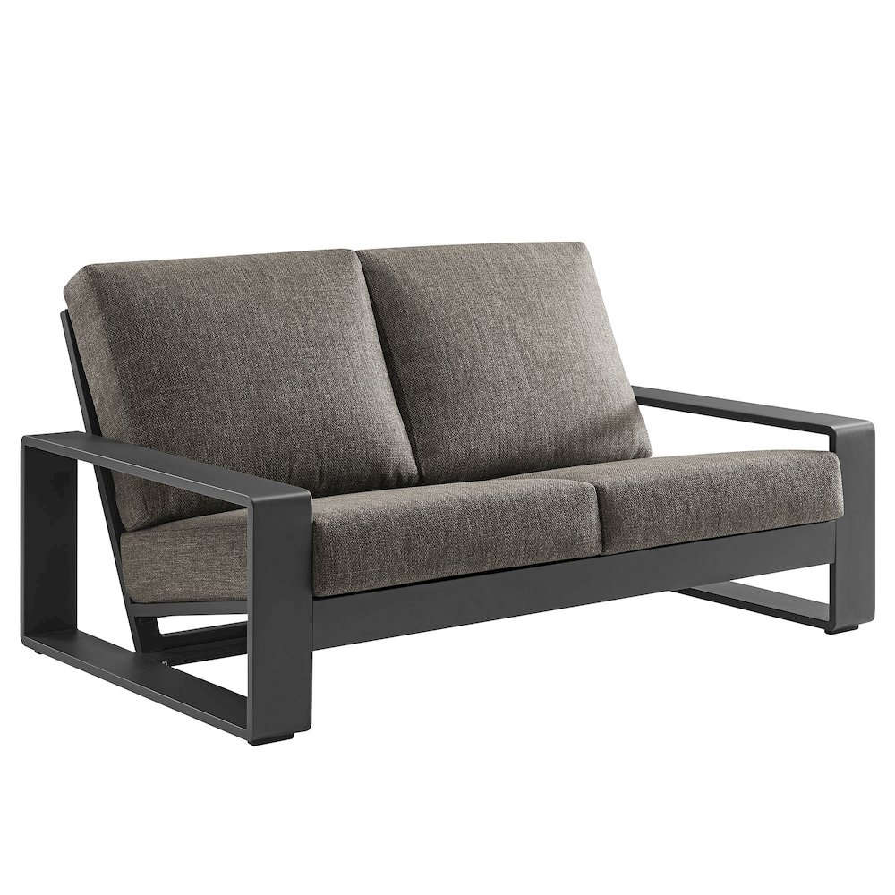 Lirienne Outdoor Patio Aluminum Loveseat. Picture 1