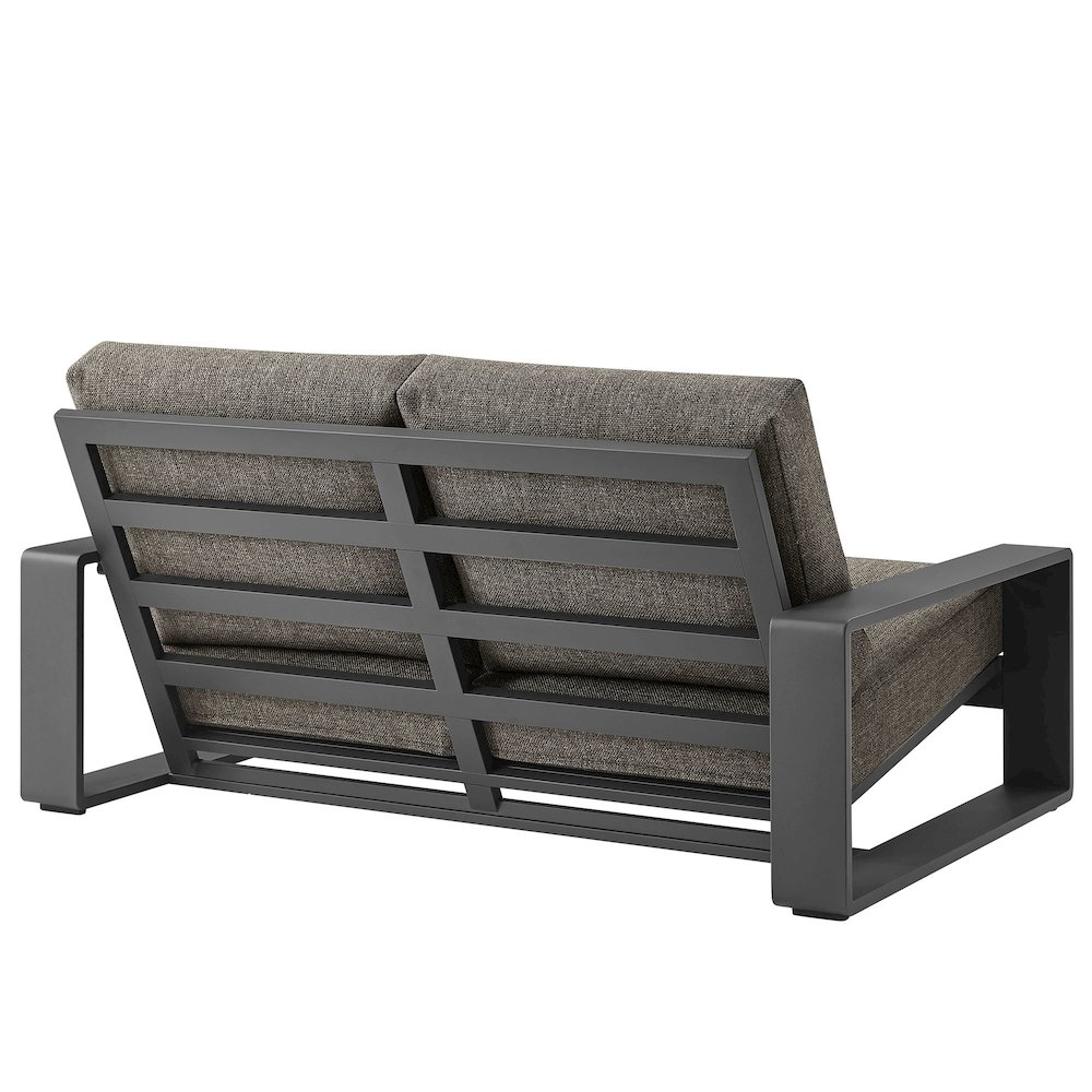 Lirienne Outdoor Patio Aluminum Loveseat. Picture 5