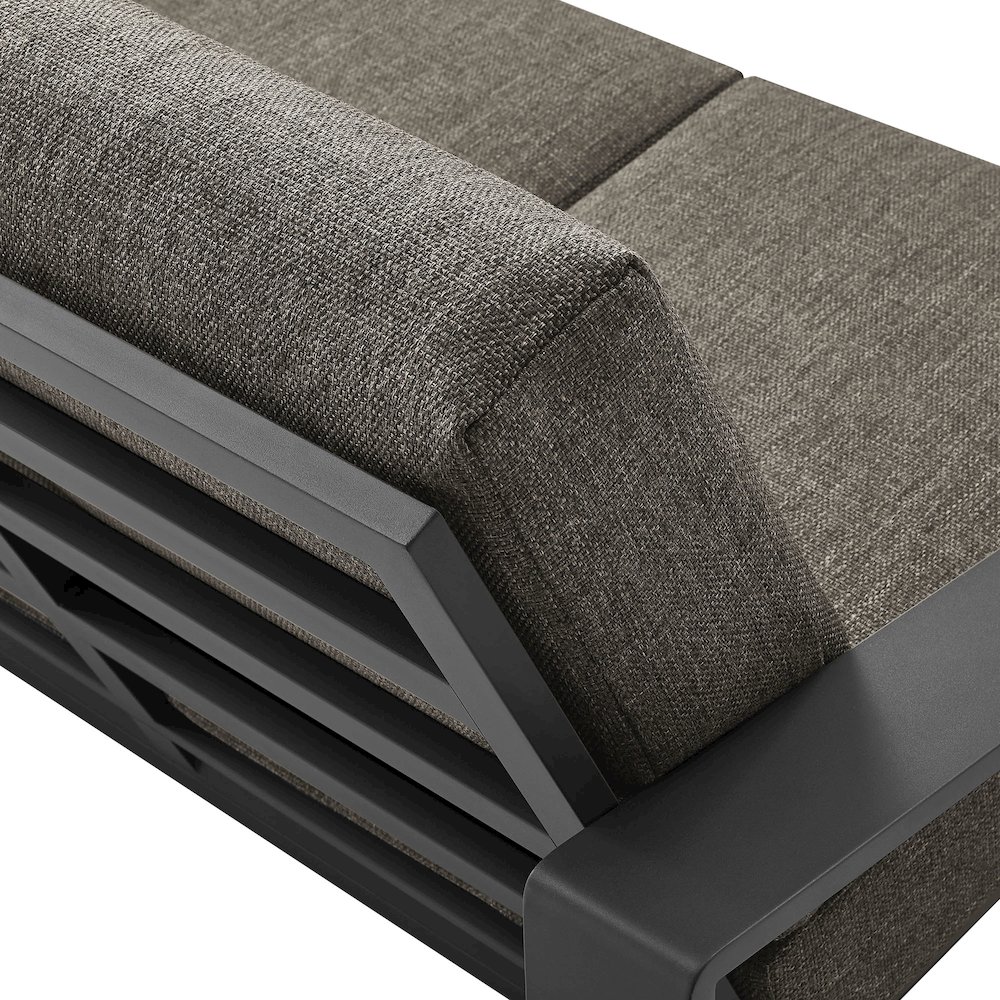 Lirienne Outdoor Patio Aluminum Loveseat. Picture 7