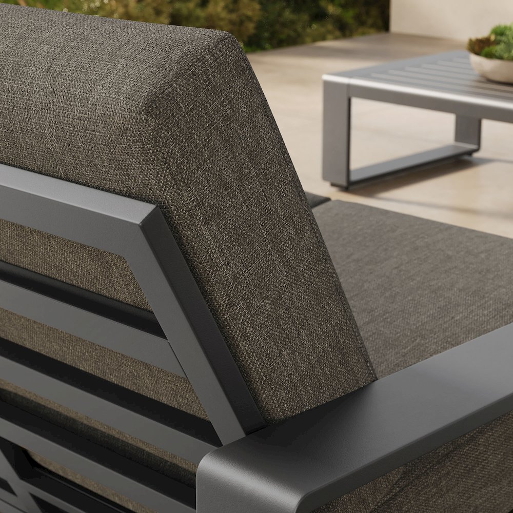 Lirienne Outdoor Patio Aluminum Loveseat. Picture 9