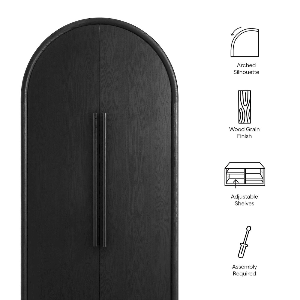 Bellamy Tall Arched Storage Cabinet. Picture 3